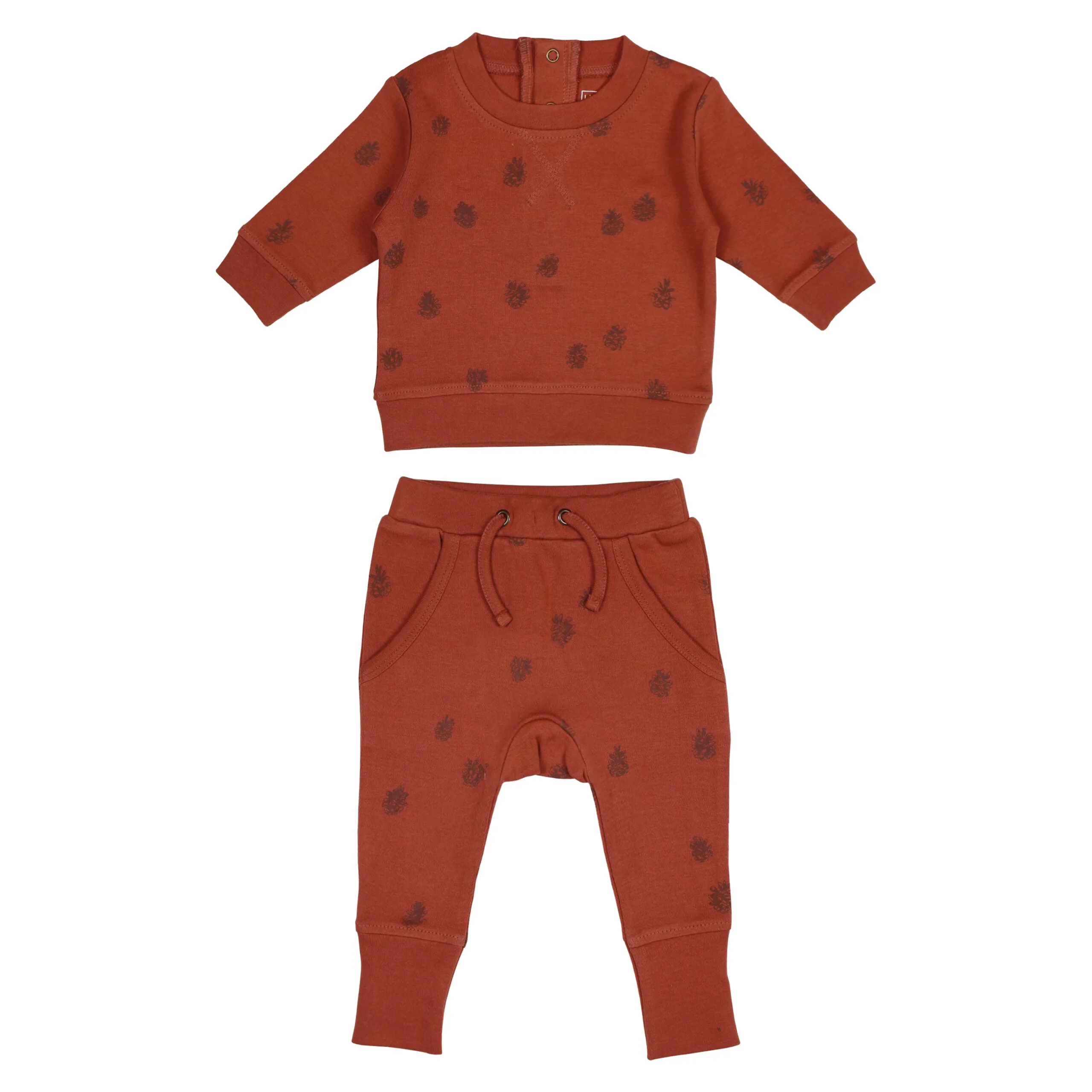 Organic Printed Sweatshirt & Jogger Set