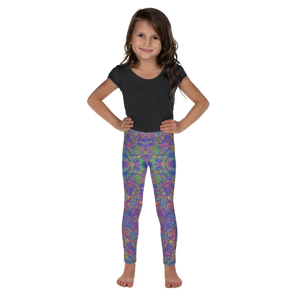 Paint Splatter Rainbow Kid's Leggings, Toddler, Girls and Boys Matching Family Outfits