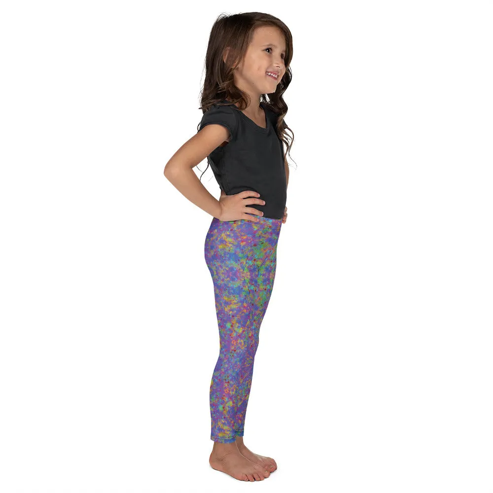 Paint Splatter Rainbow Kid's Leggings, Toddler, Girls and Boys Matching Family Outfits