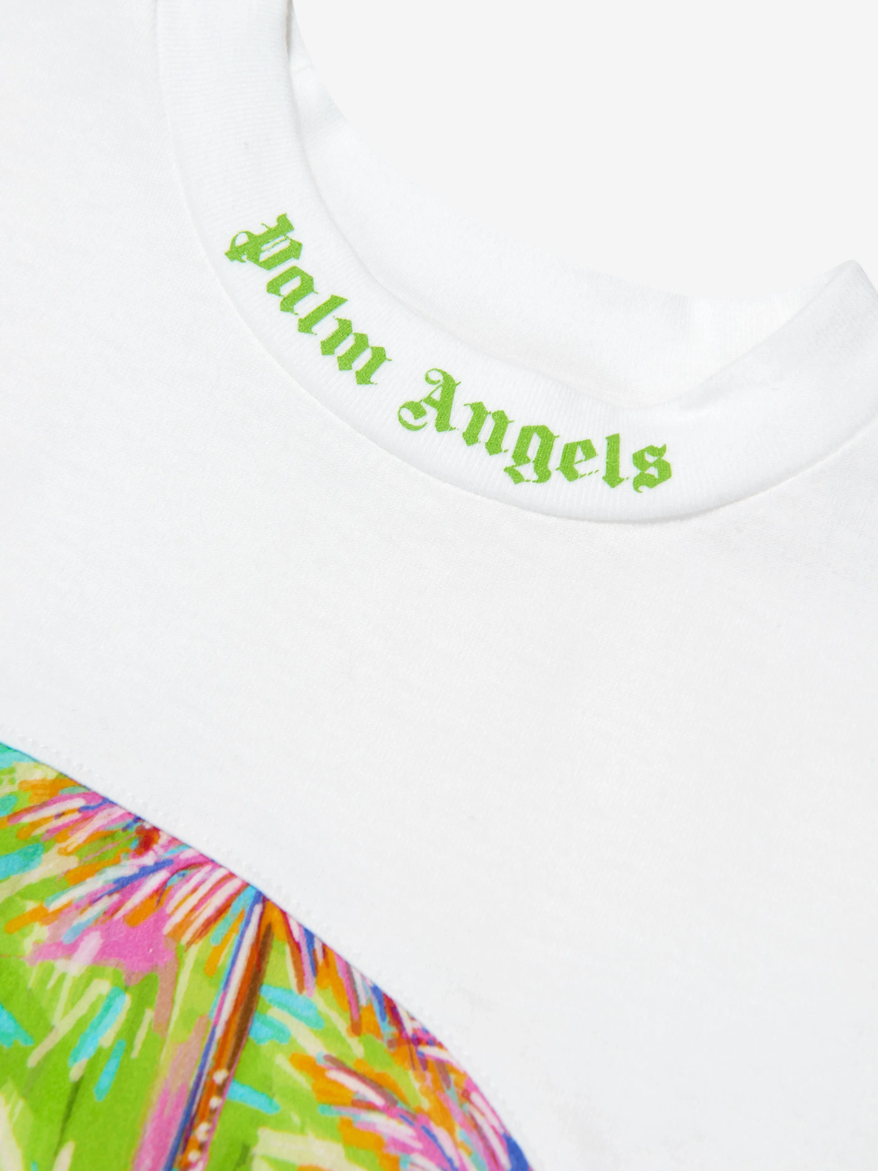 Palm Angels Girls AOP PA Palms T-Shirt Dress in Multicolour