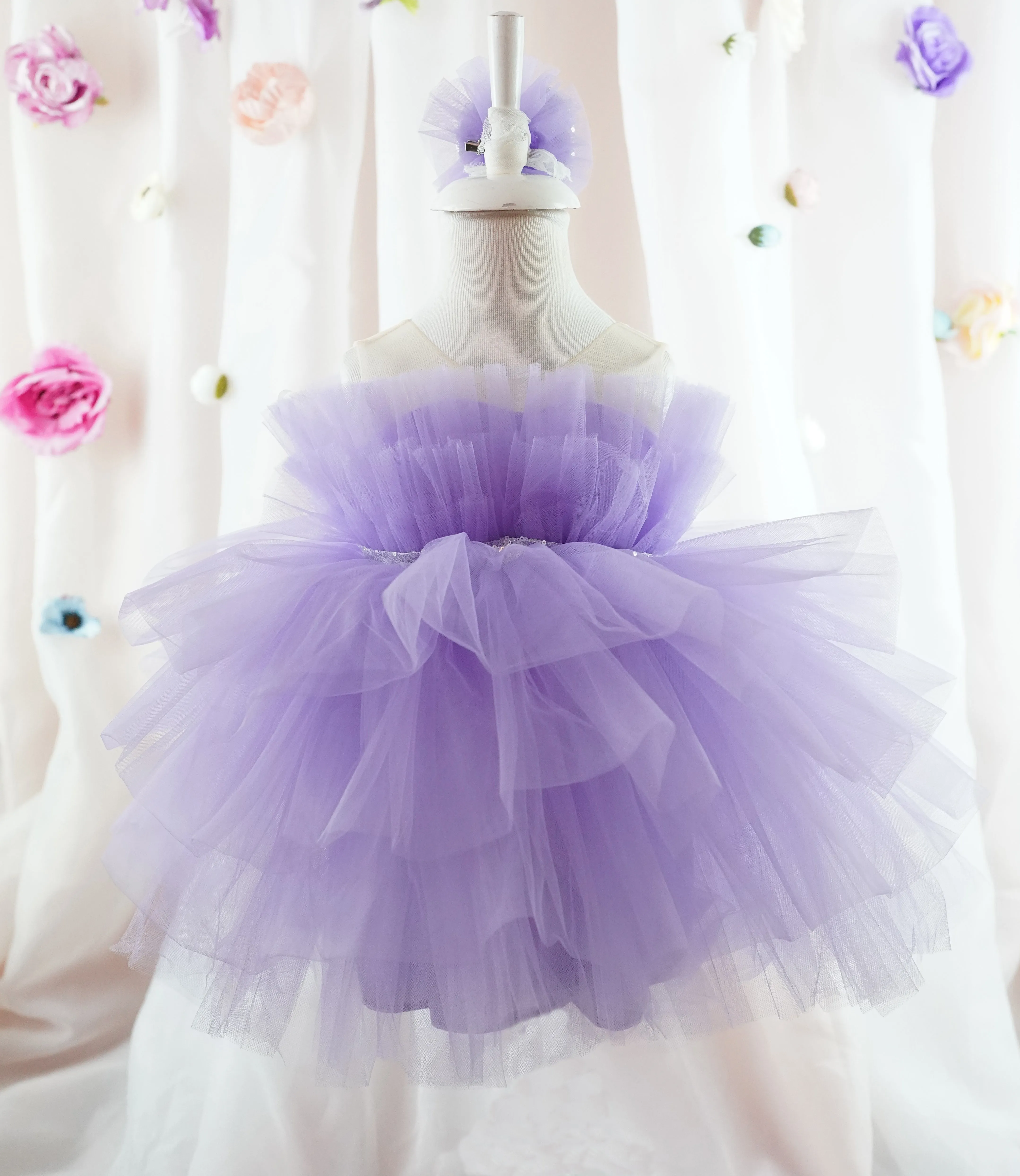 Pelin pillow girl dress lilac