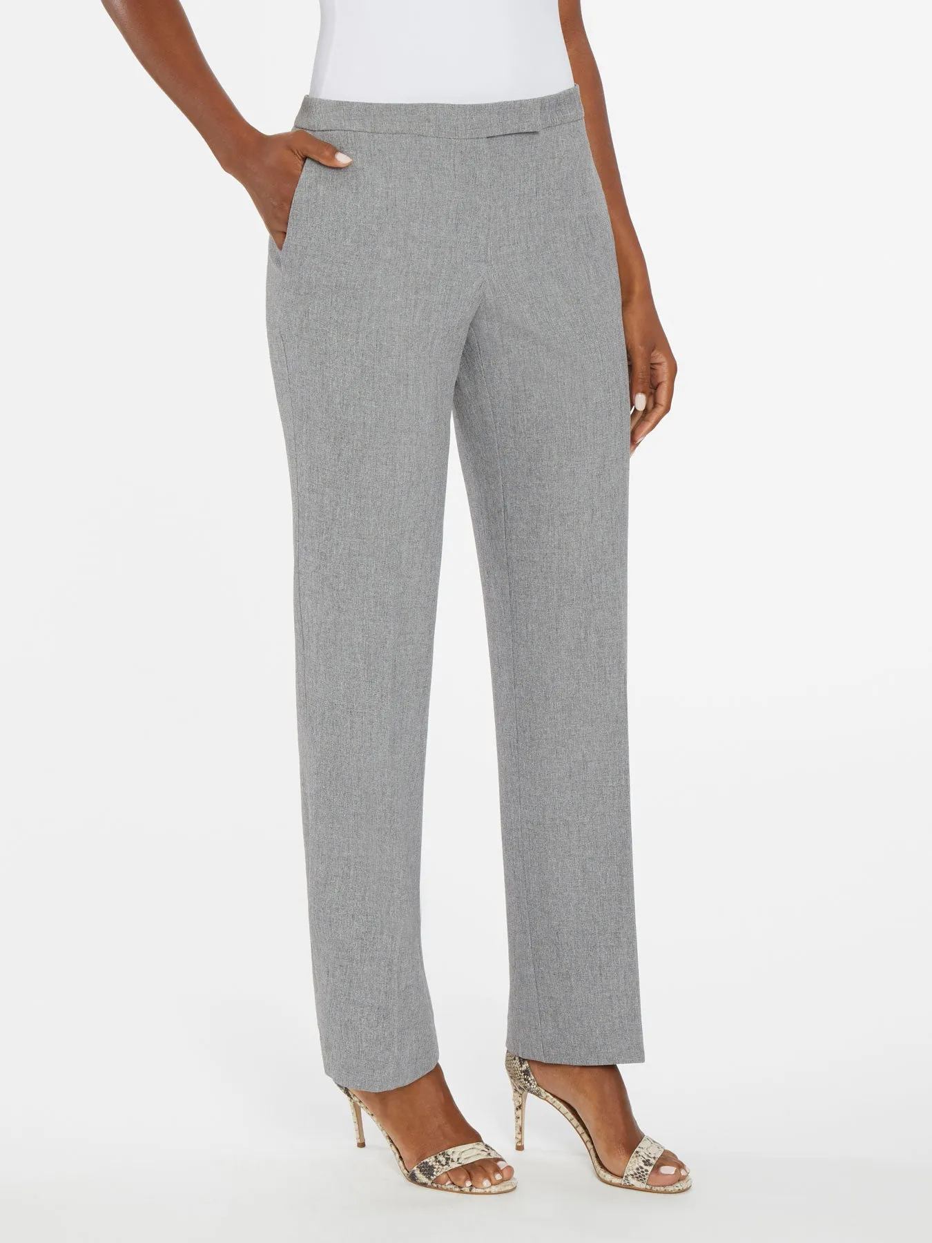 Petite Joan Pant, Iconic Melange Crepe