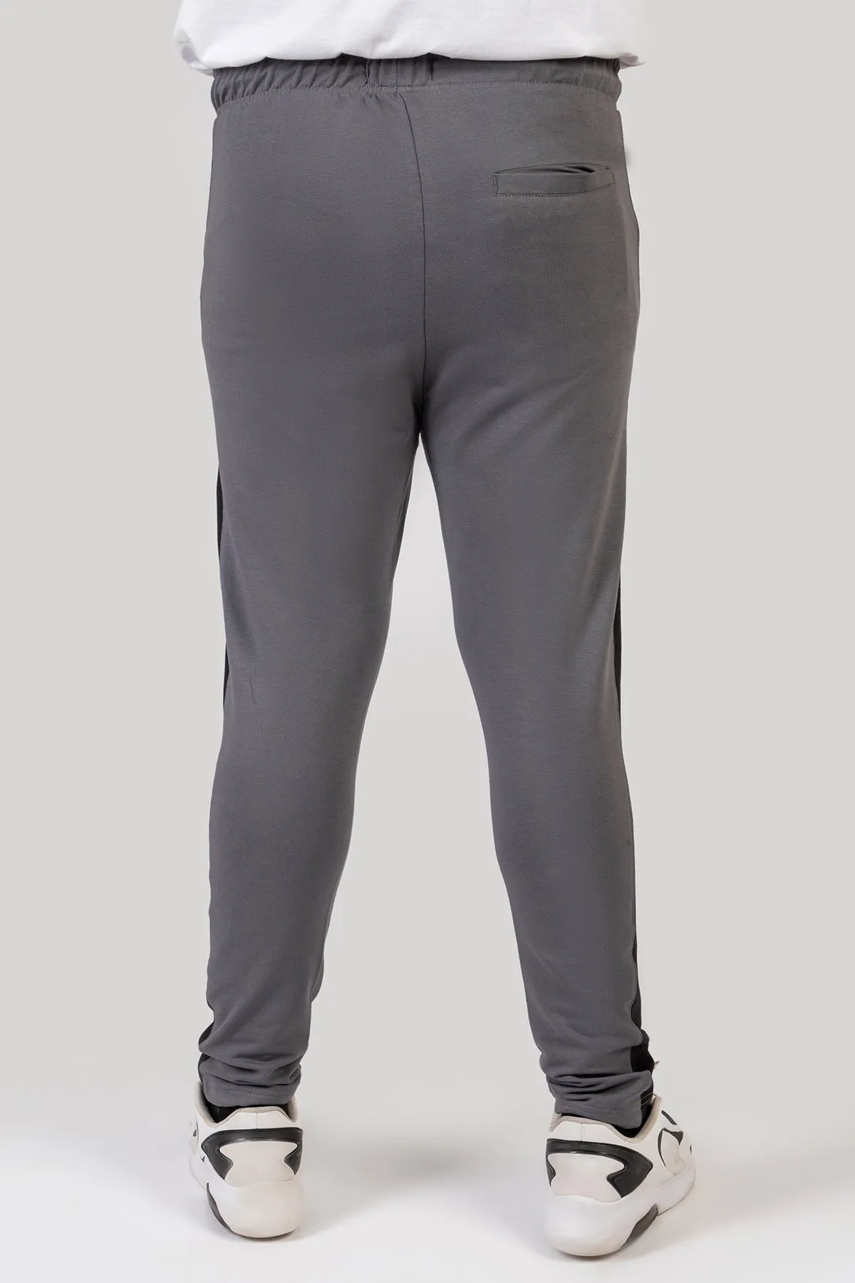 Pewter Grey Panelled Jog Pants (Plus Size) - W23 - MTR091P