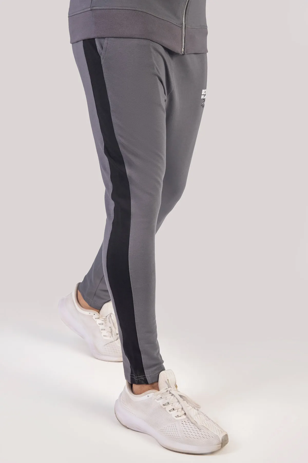 Pewter Grey Panelled Jog Pants - W23 - MTR091R