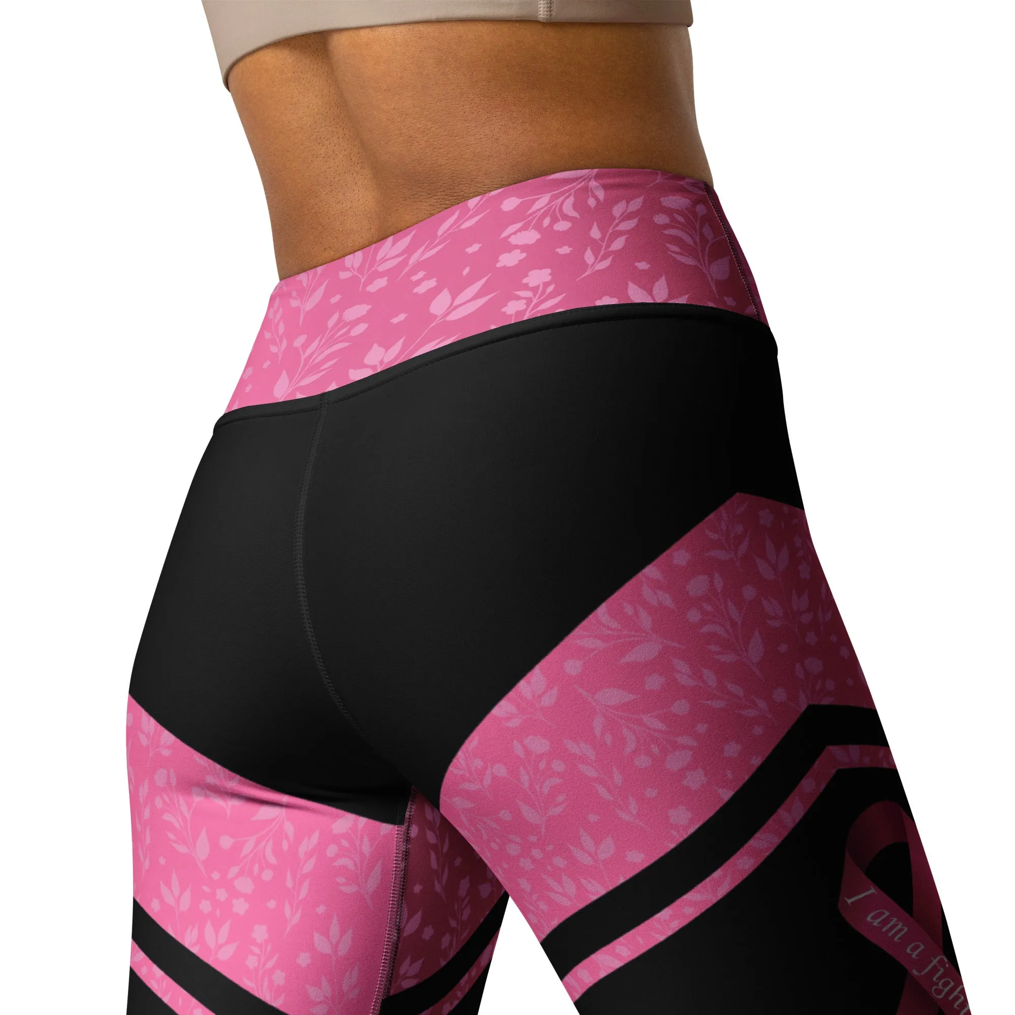 Pink Ribbon Warrior Yoga Leggings