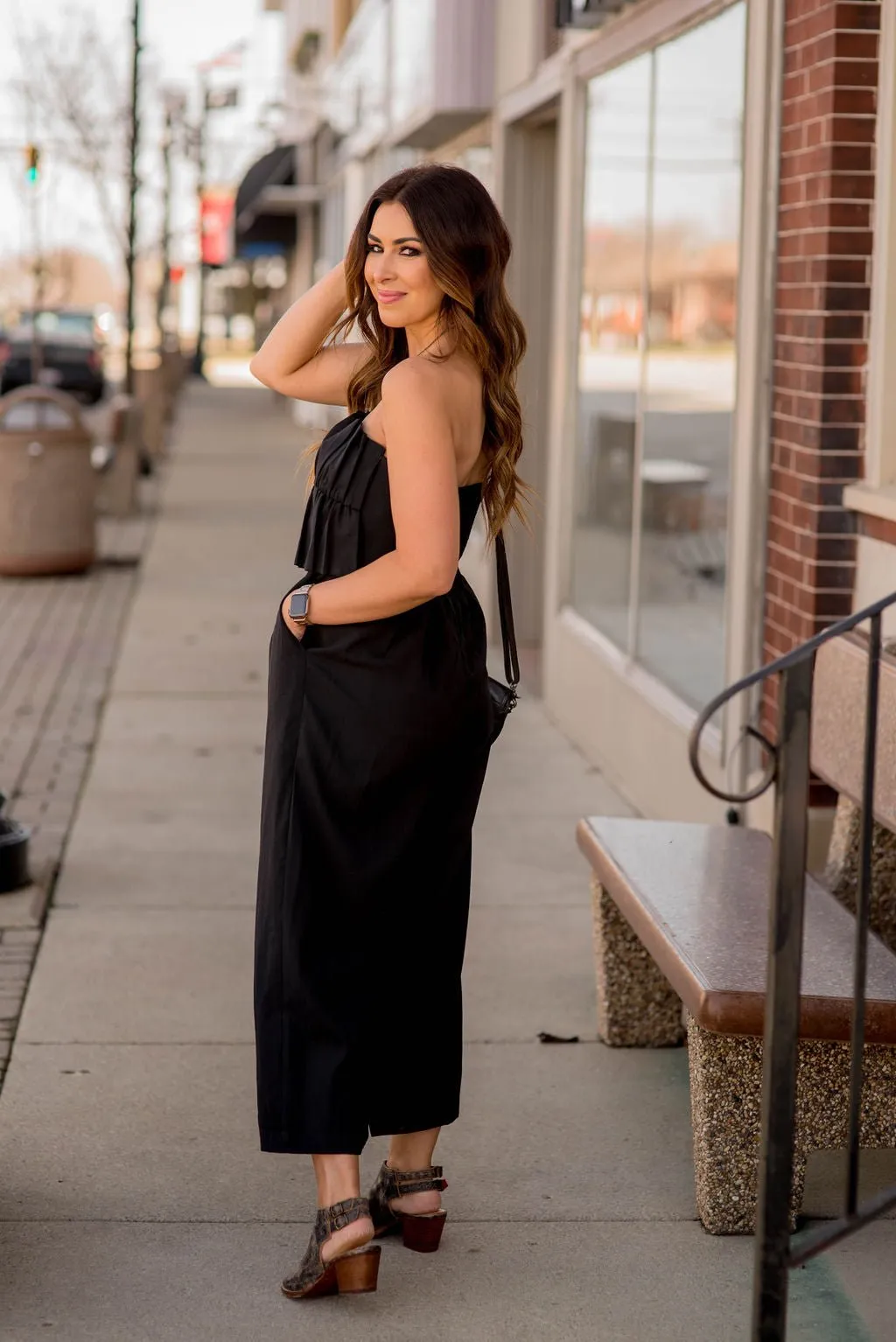 Pleated Accents Jumpsuit