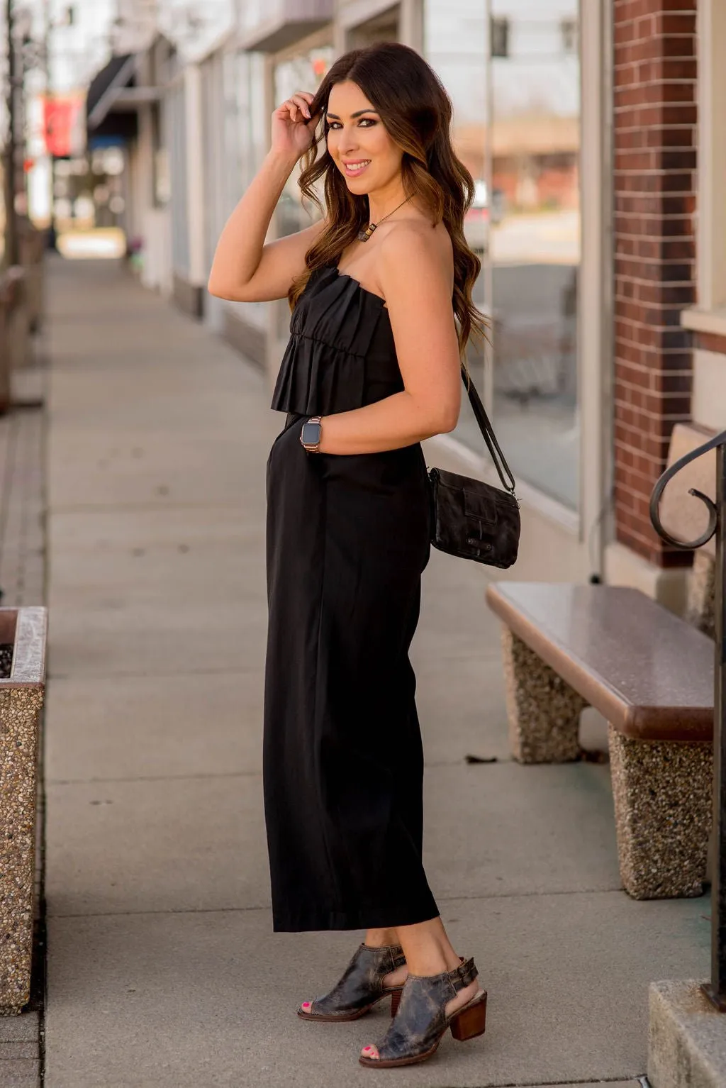 Pleated Accents Jumpsuit