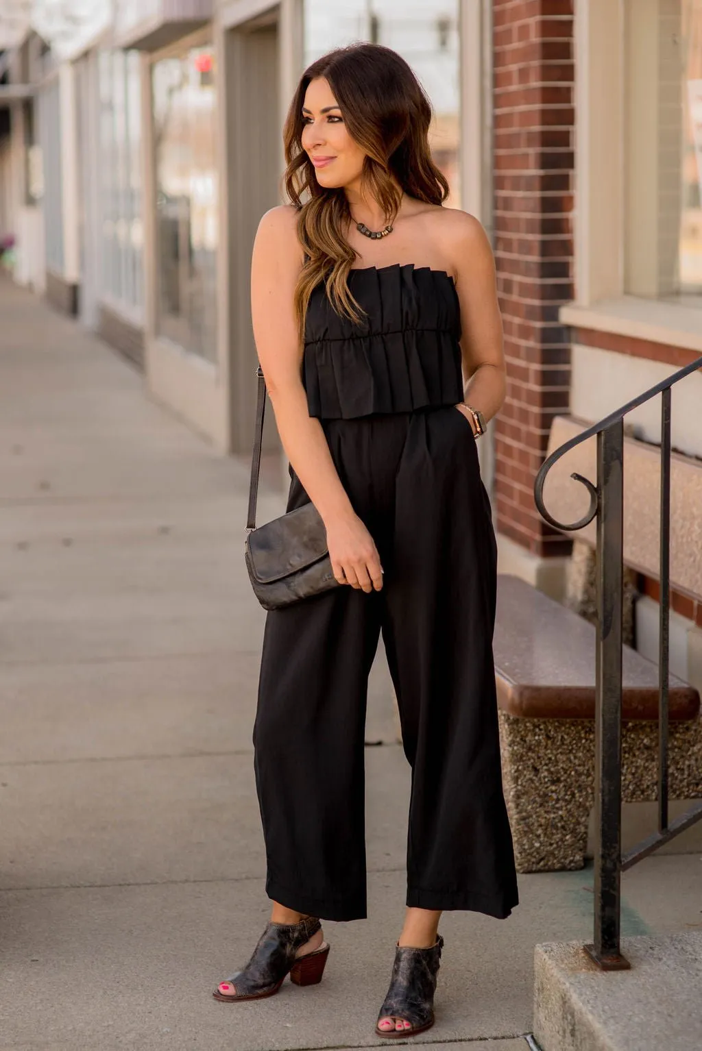 Pleated Accents Jumpsuit