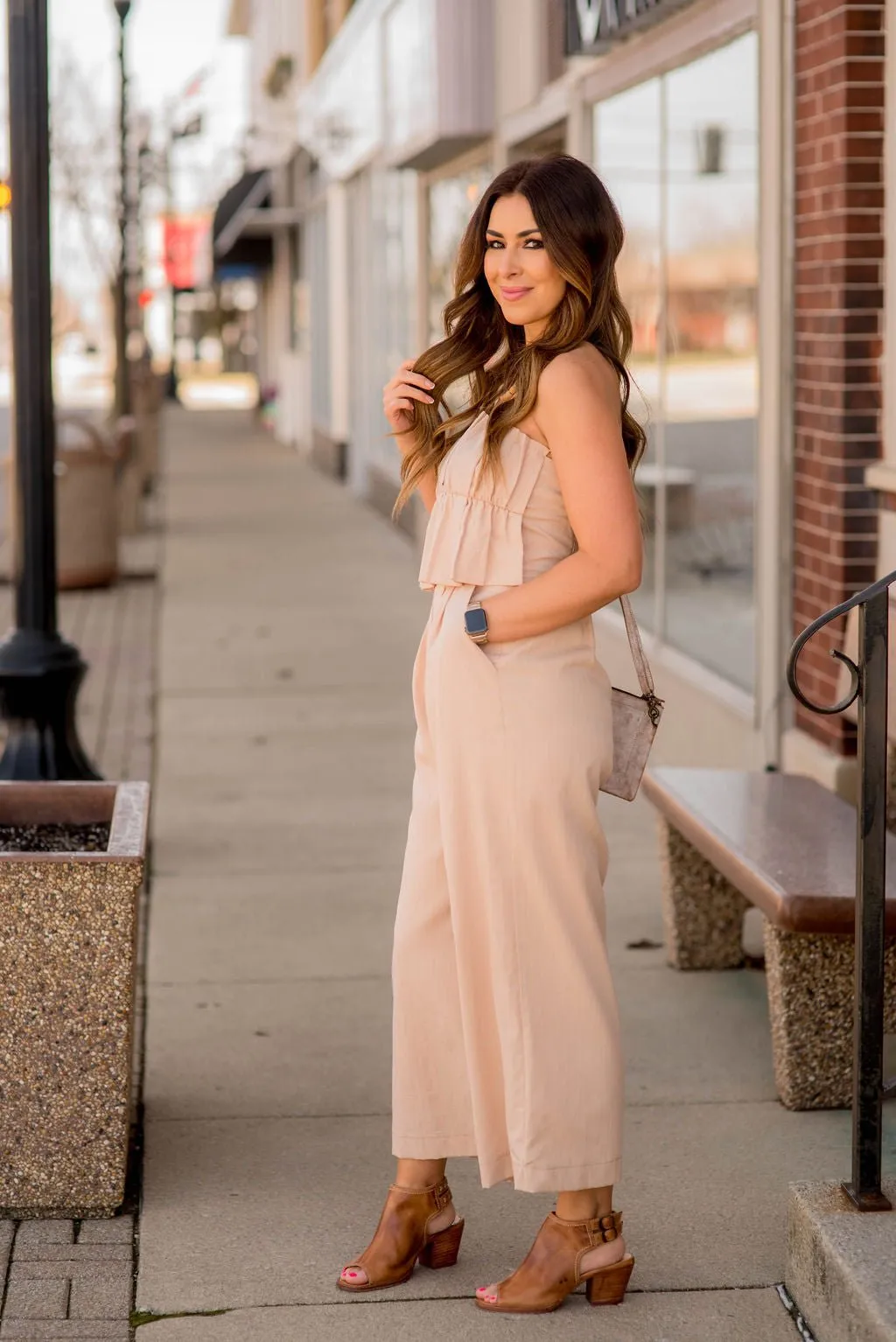 Pleated Accents Jumpsuit