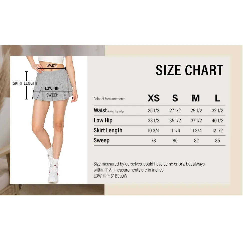 Pleated Mini Skort - Grey