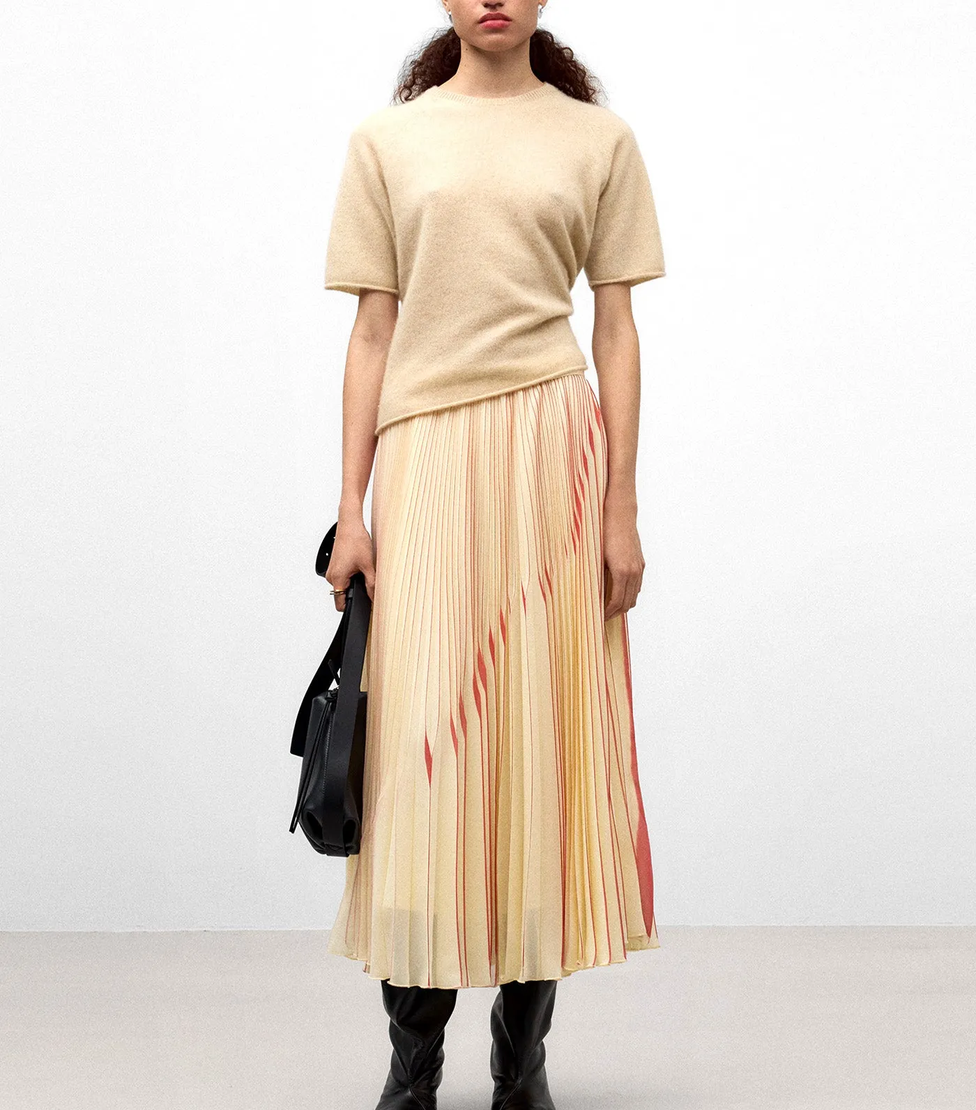 Pleated Skirt Ecru