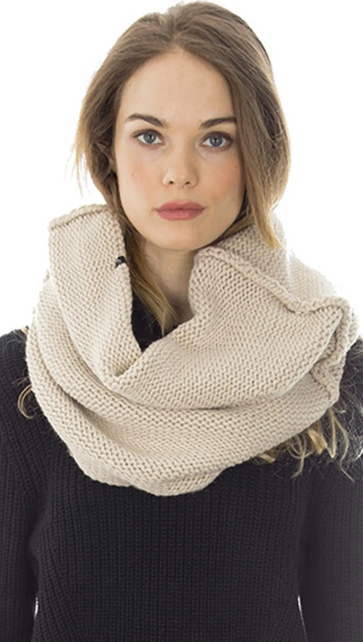 Plush Chunky Knit Neckwarmer Mink