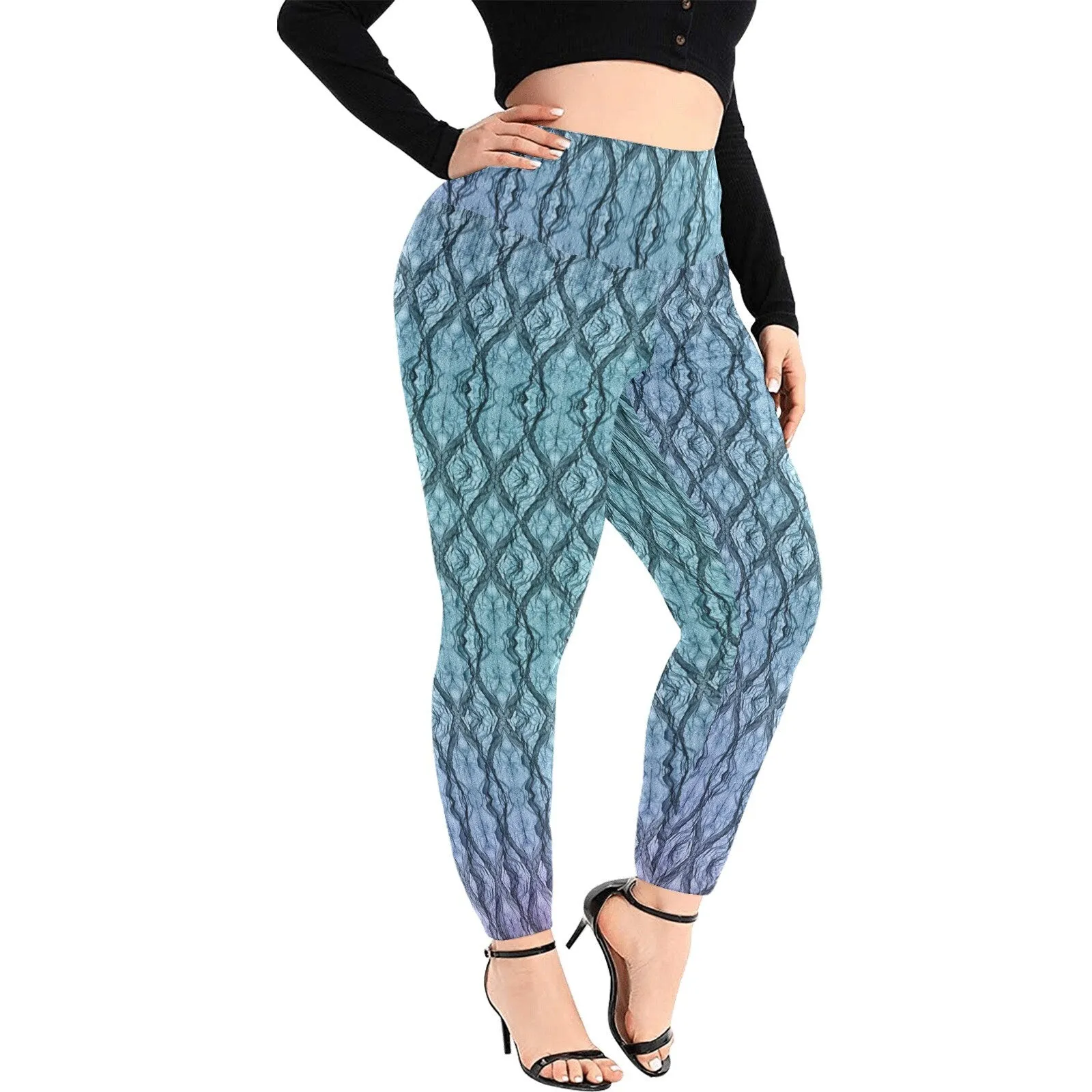 PlusSize Turqouise High waisted Leggings,casual,gym/yoga/chill wear,chillout wear,Gifts for Her/Christmas/Thanksgiving/Birthday/Graduation