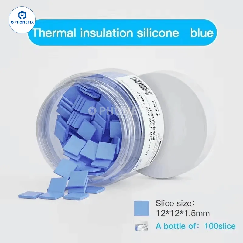 Pre-Cut Thermal Silicone Pads 12x12x1.5mm 100Pcs/Box For Soldering