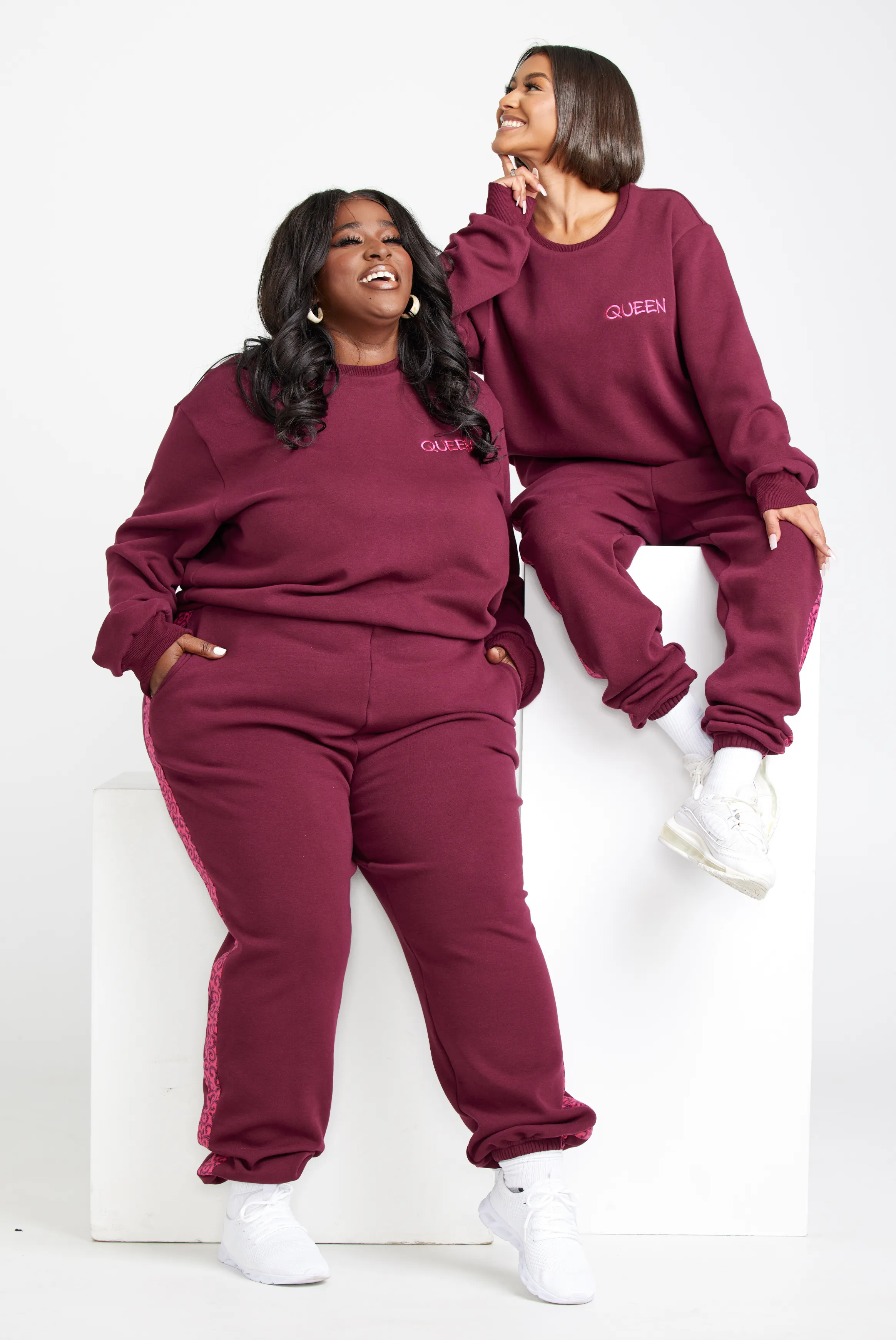 QUEEN BERRY Crew Neck Jogger Set