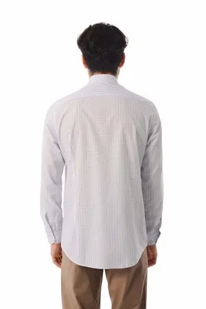 Regular Fit Long Sleeve Checked Cotton Dress Shirt, Blue K.