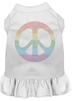 Rhinestone Rainbow Peace Dress White 4x (22)