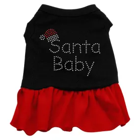 Santa Baby Rhinestone Dress Black with Red XXL (18)