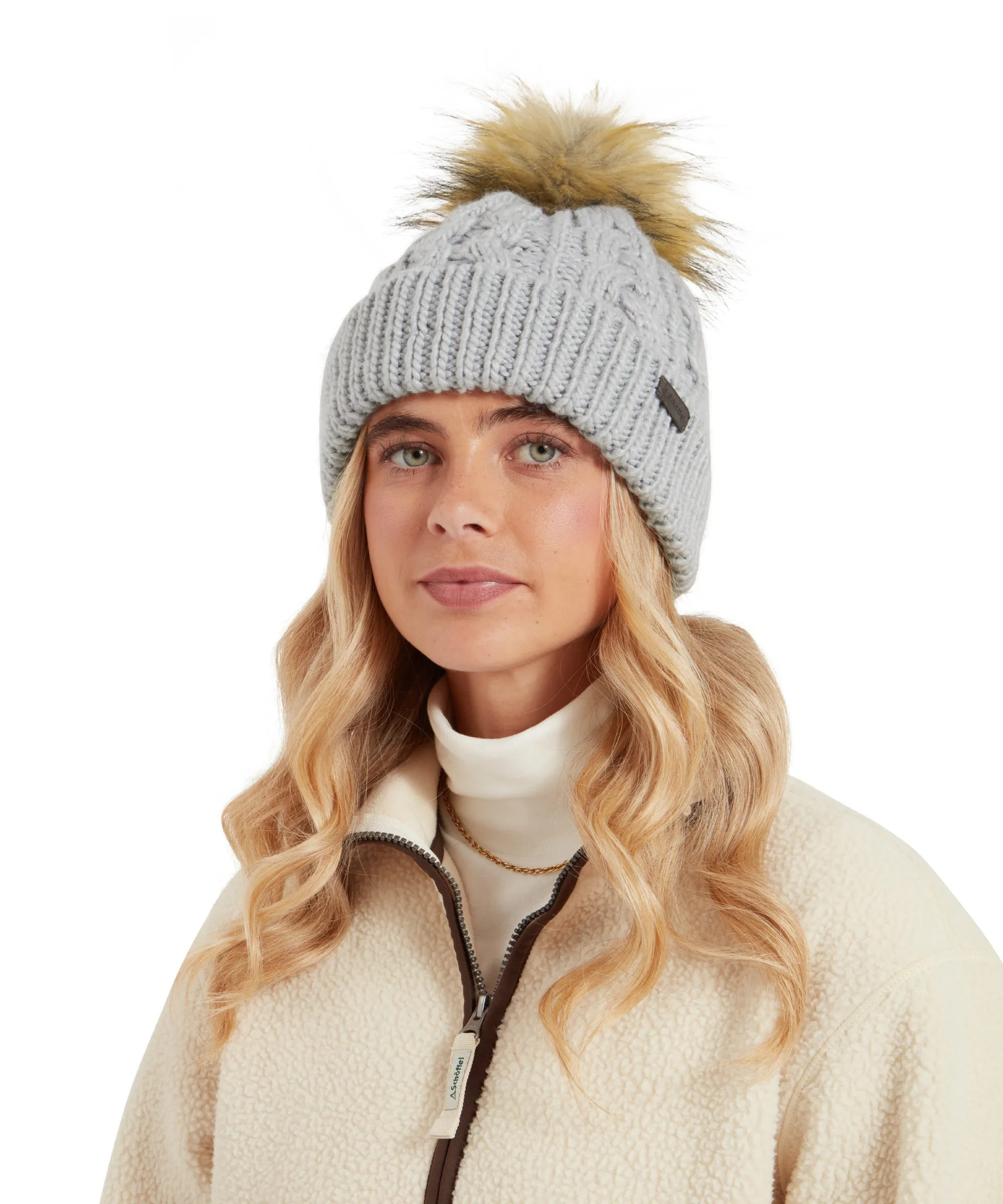 Schoffel Bakewell Ladies Hat/Scarf Set - Silver Grey