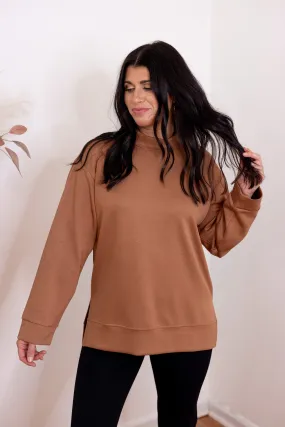 Scuba Knit Perfection Tan Top