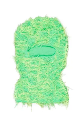 Seantee Neon Green Fuzzy Ski Mask