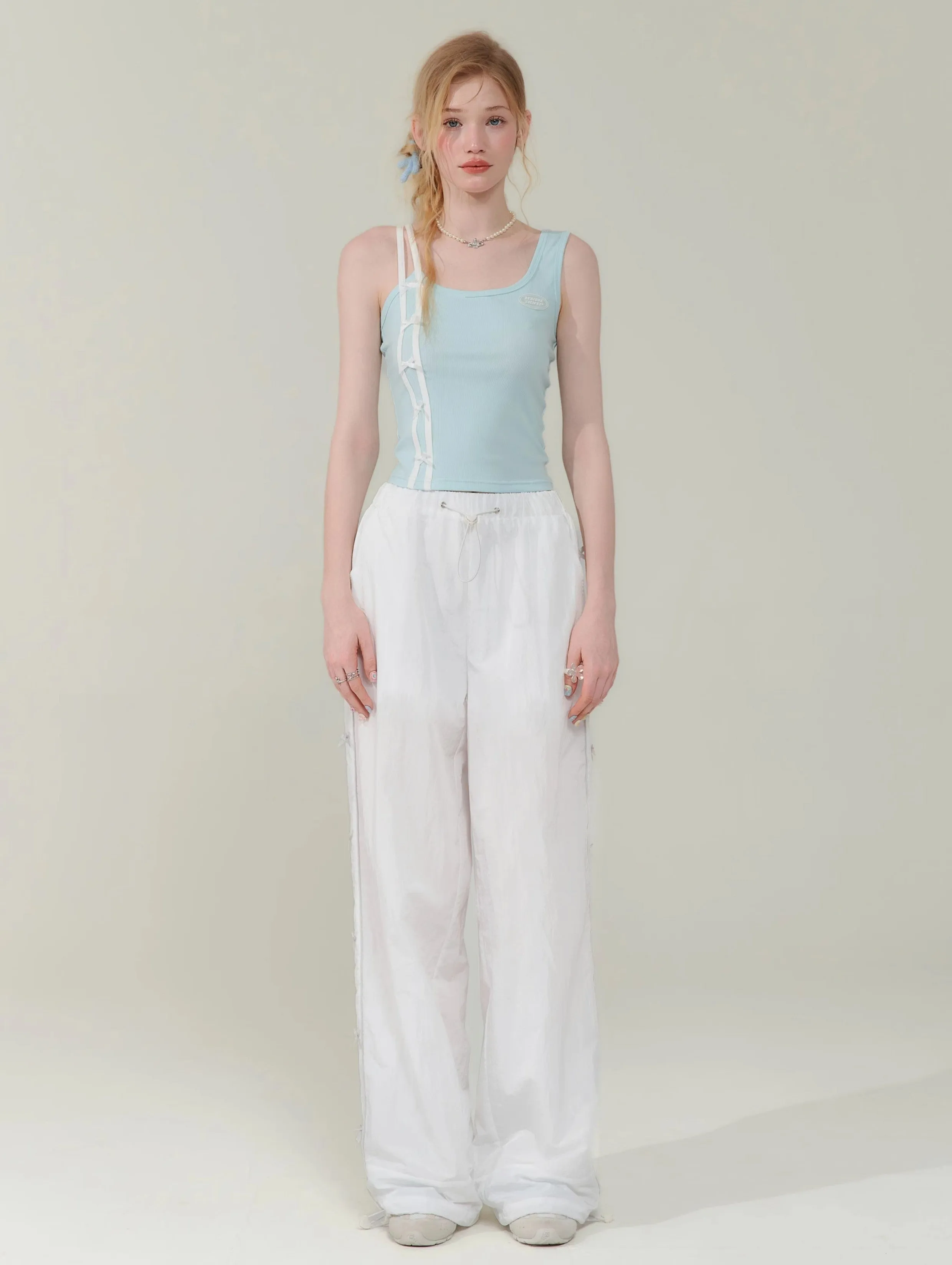 Side Snap Wide Leg Pants