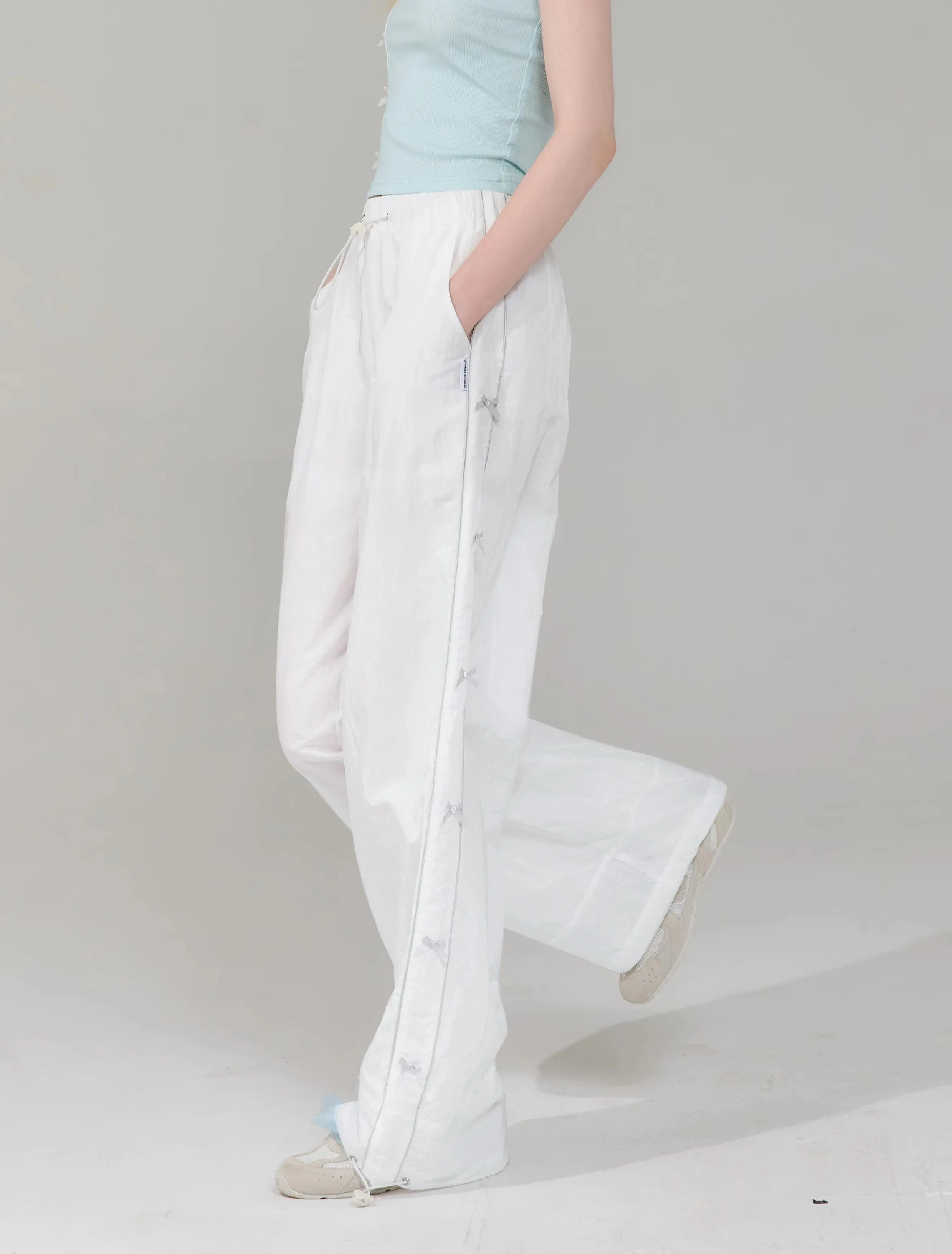 Side Snap Wide Leg Pants