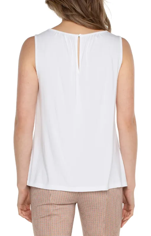 SLEEVELESS KNIT TOP W/KEYHOLE