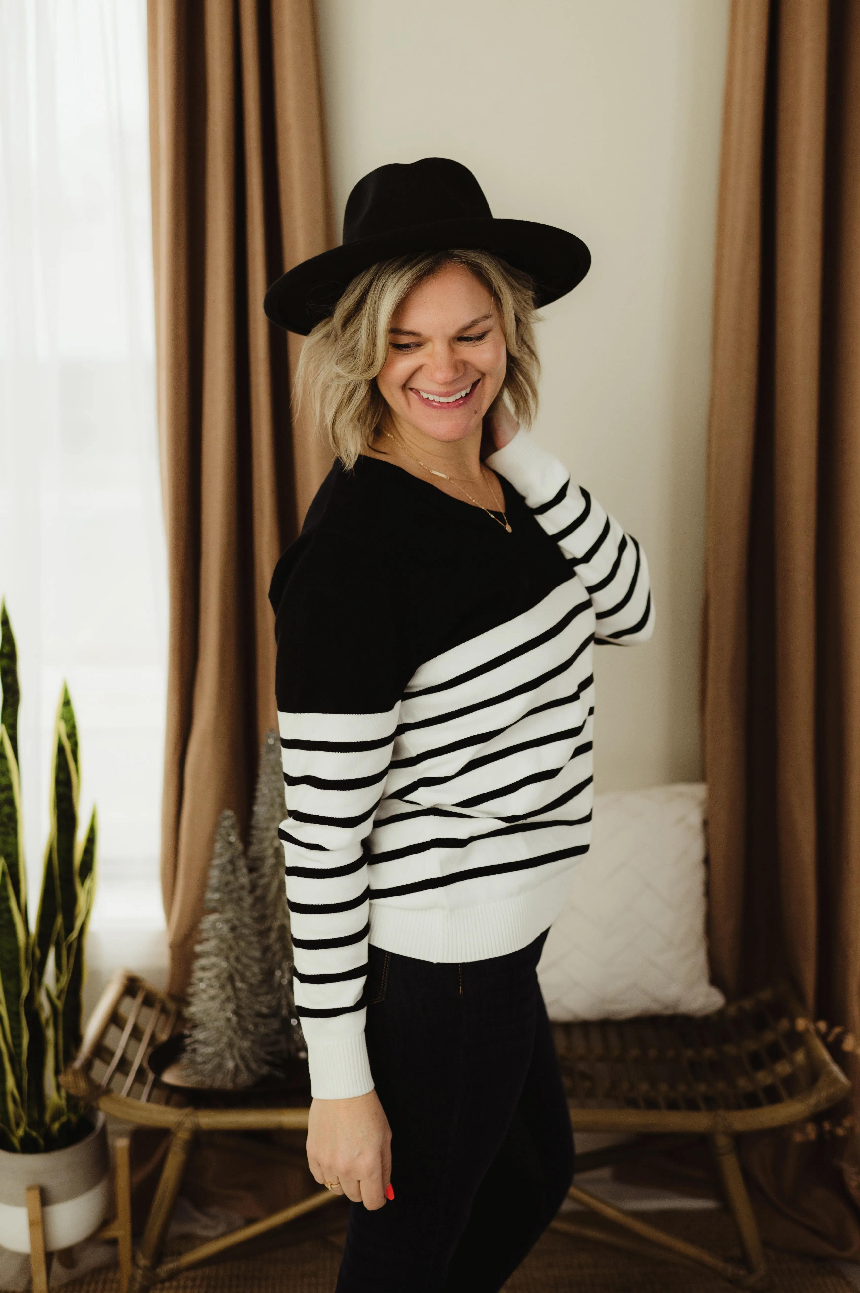 Slouchy Stripe Sweater