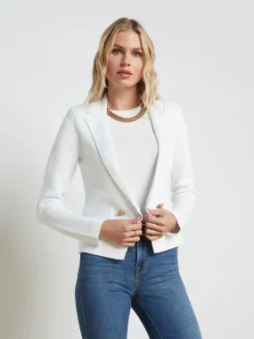 Sofia Knit Blazer - White