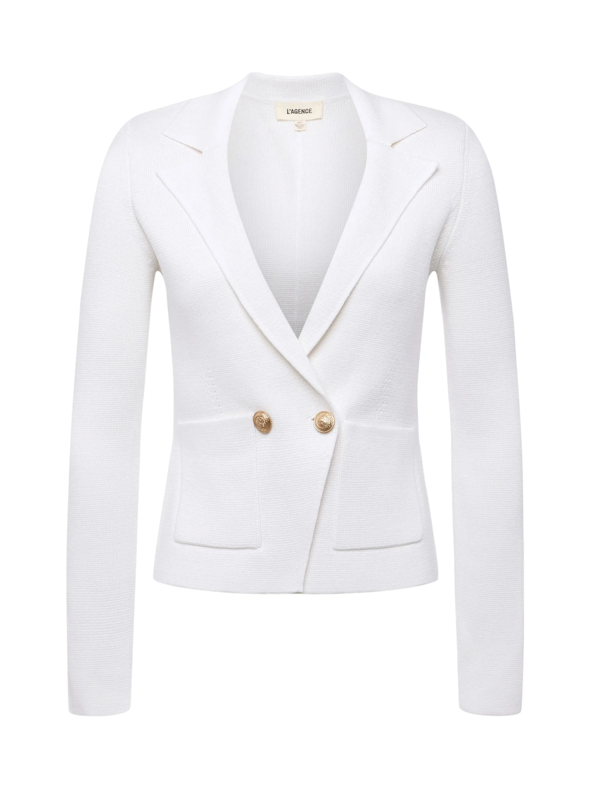 Sofia Knit Blazer - White