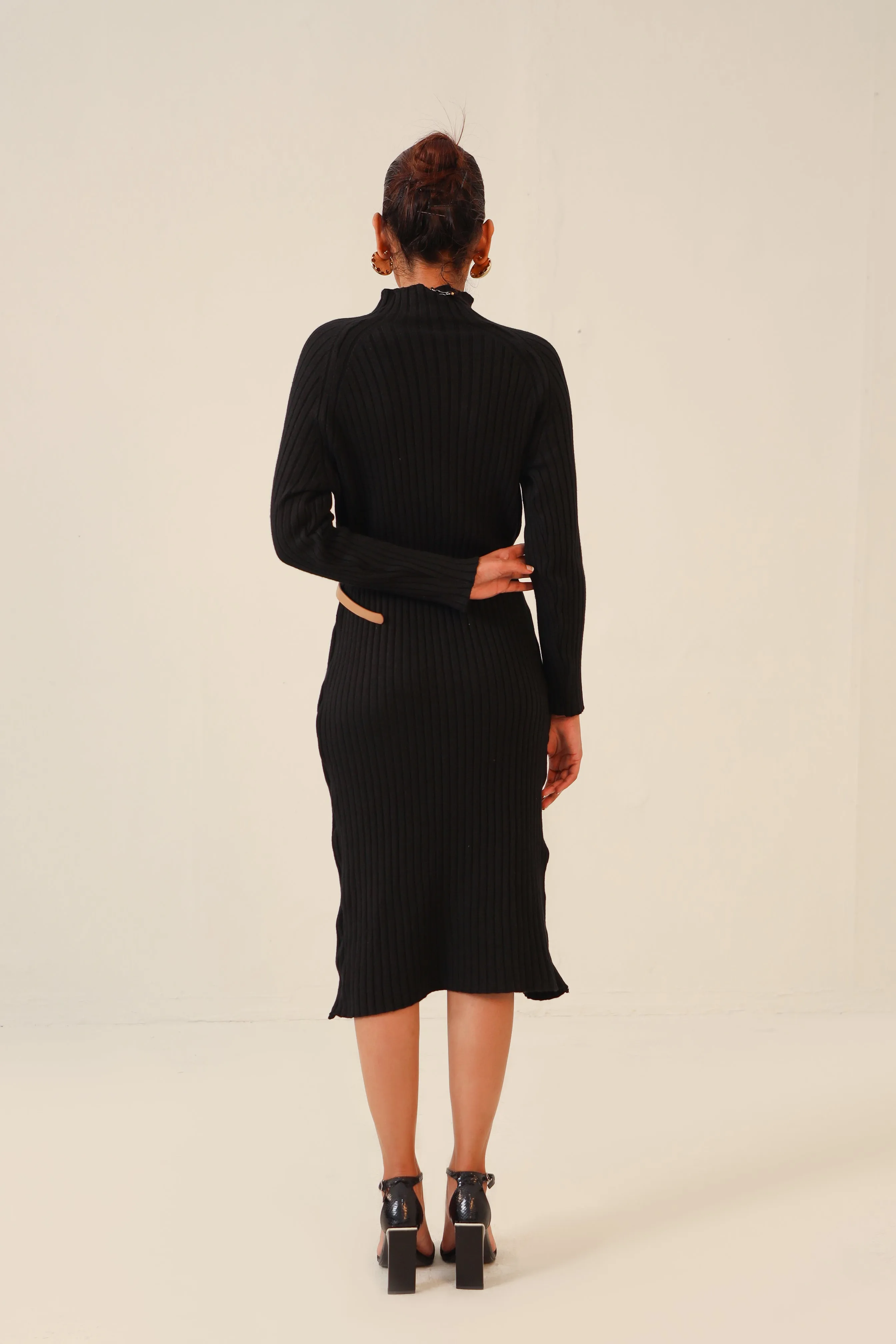 Sofia Sweater Dress Black