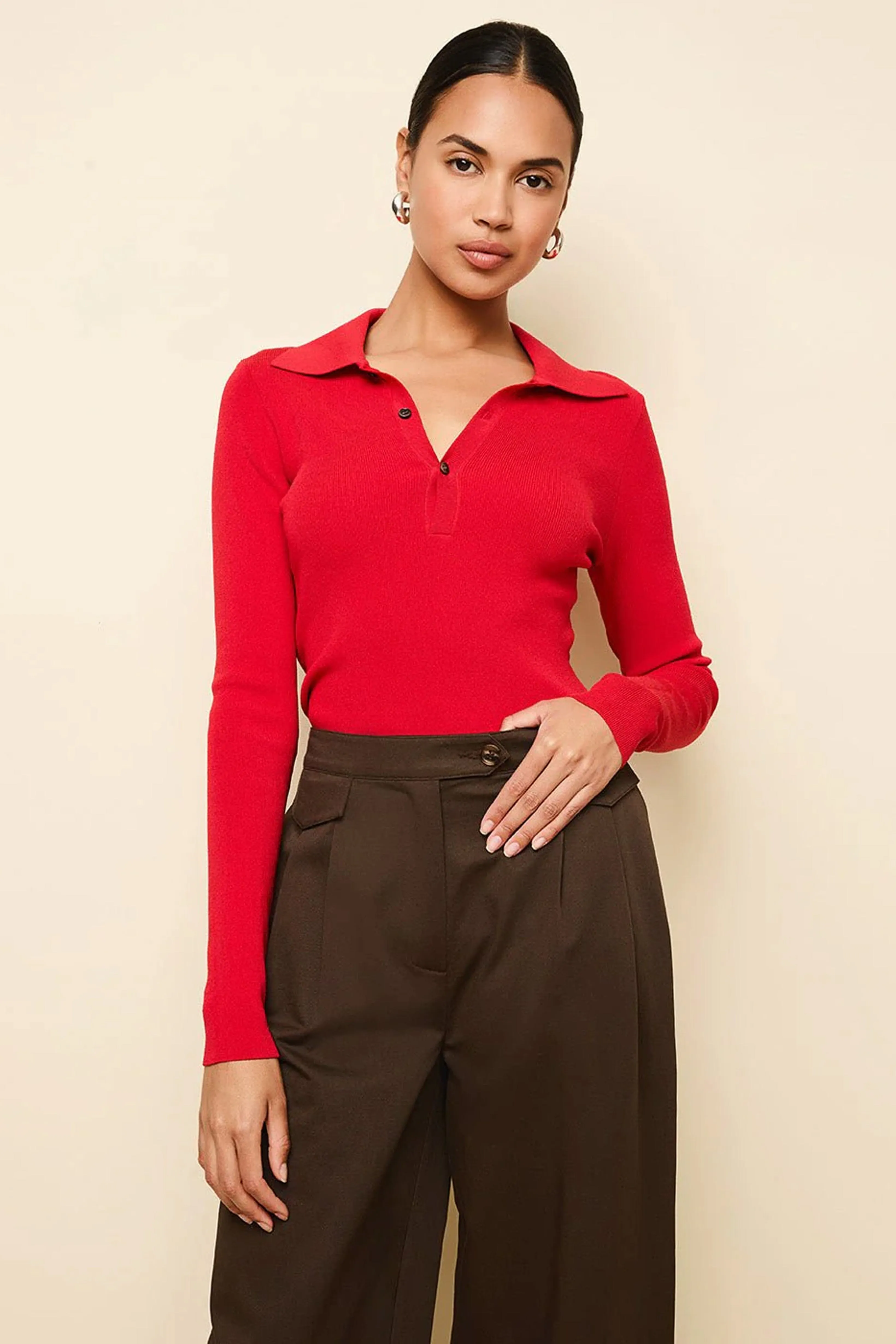 SOLID & STRIPED | The Debra Top - Apple Red