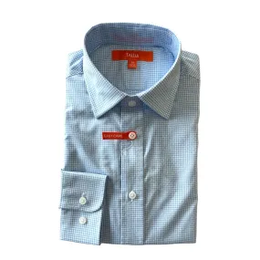 Tallia Boys Blue Check Dress Shirt