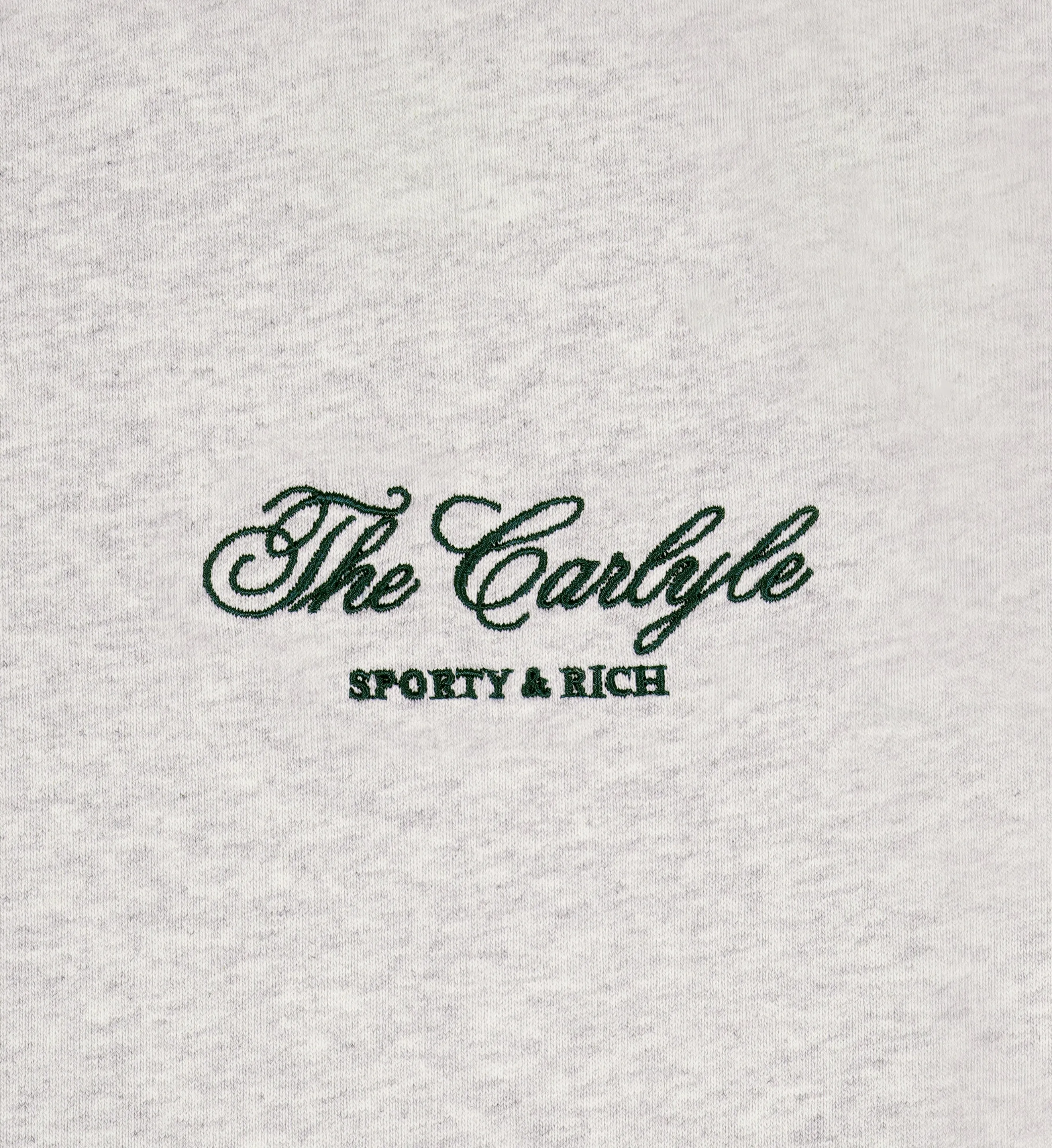 The Carlyle Script Sweatpant - Heather Gray/Forest