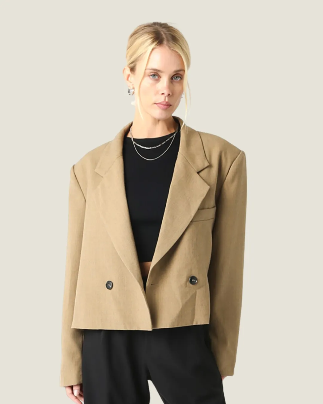 The Ilys: Khaki Blazer Jacket