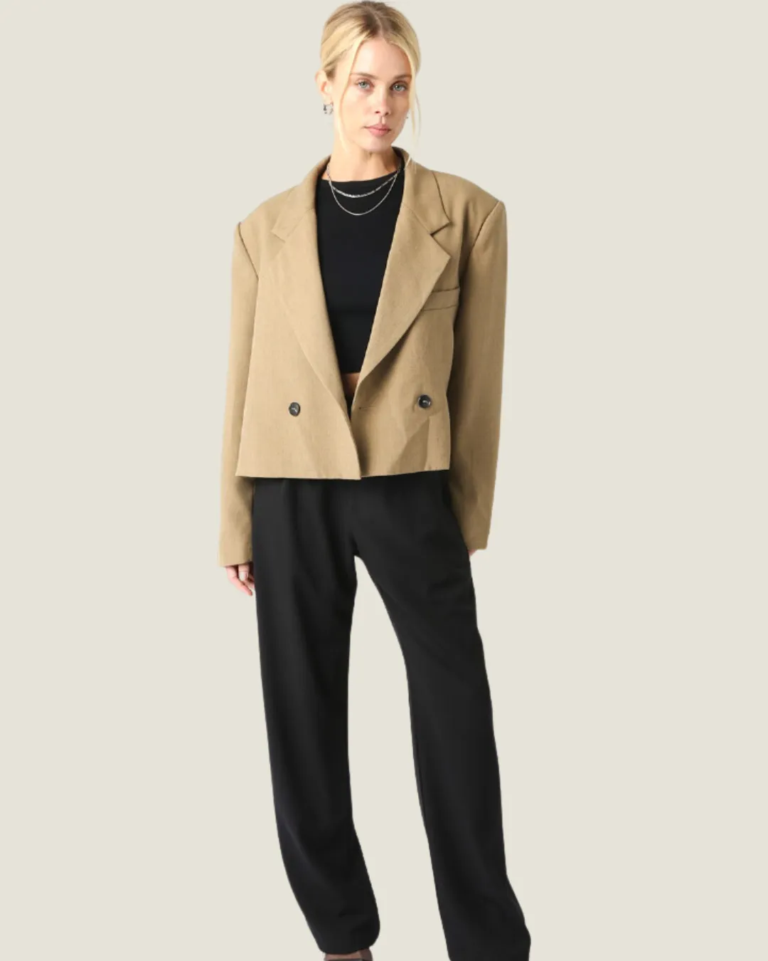 The Ilys: Khaki Blazer Jacket