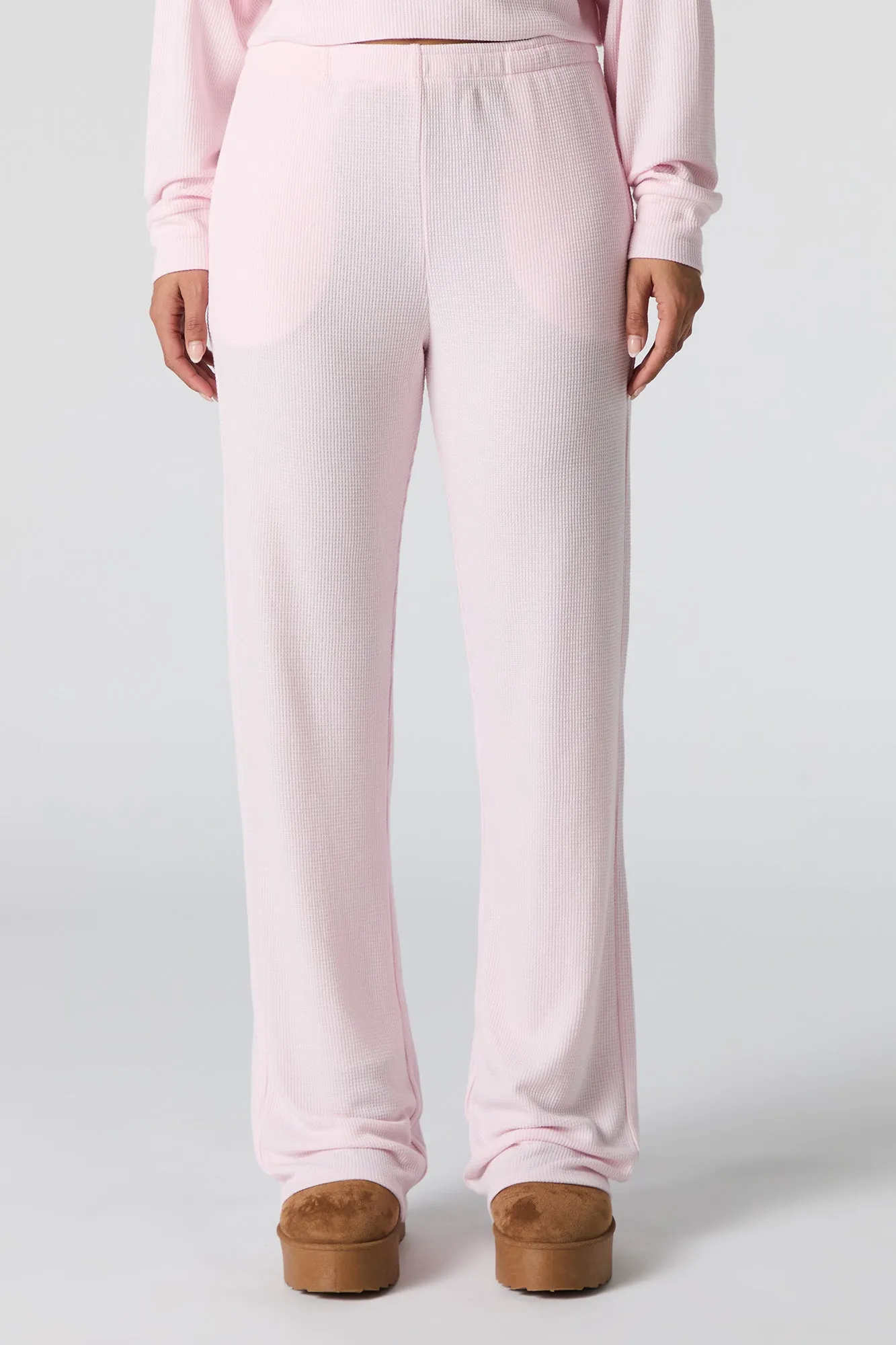 Thermal Knit Wide Leg Pant