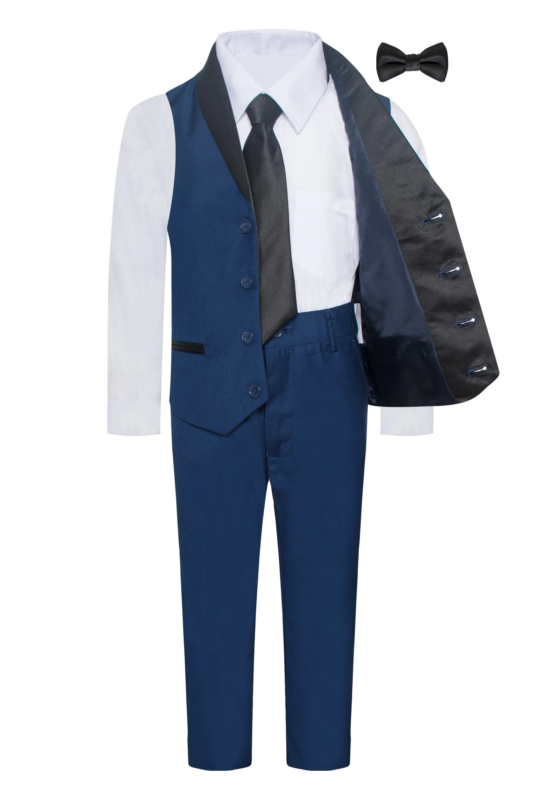 TUX-VS NAVY BOY'S VEST SET SIZE 1-14