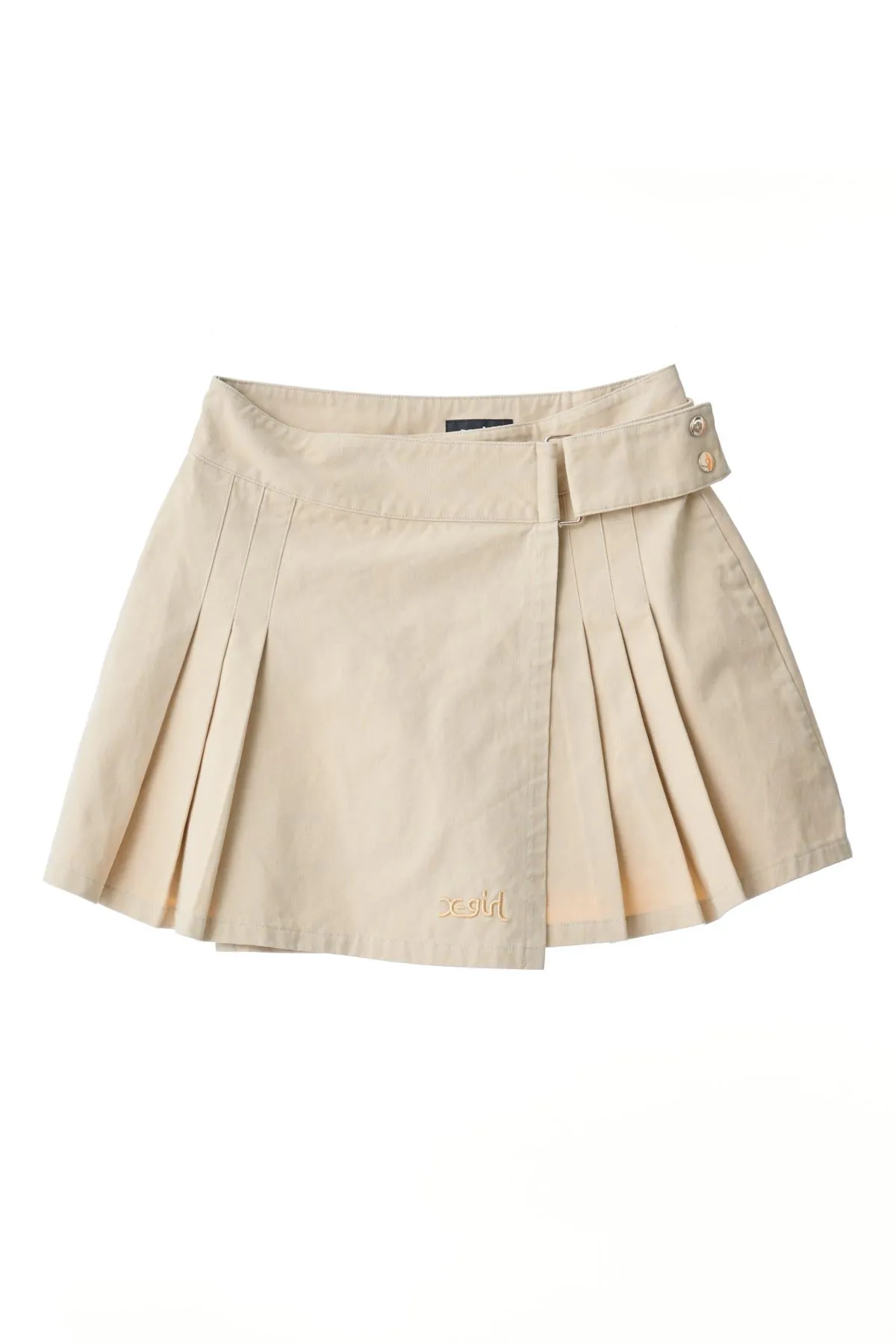 TWILL PLEATED SKIRT - Stone