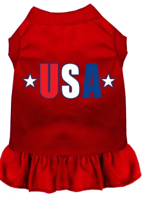 Usa Star Screen Print Dress Red Xxl (18)