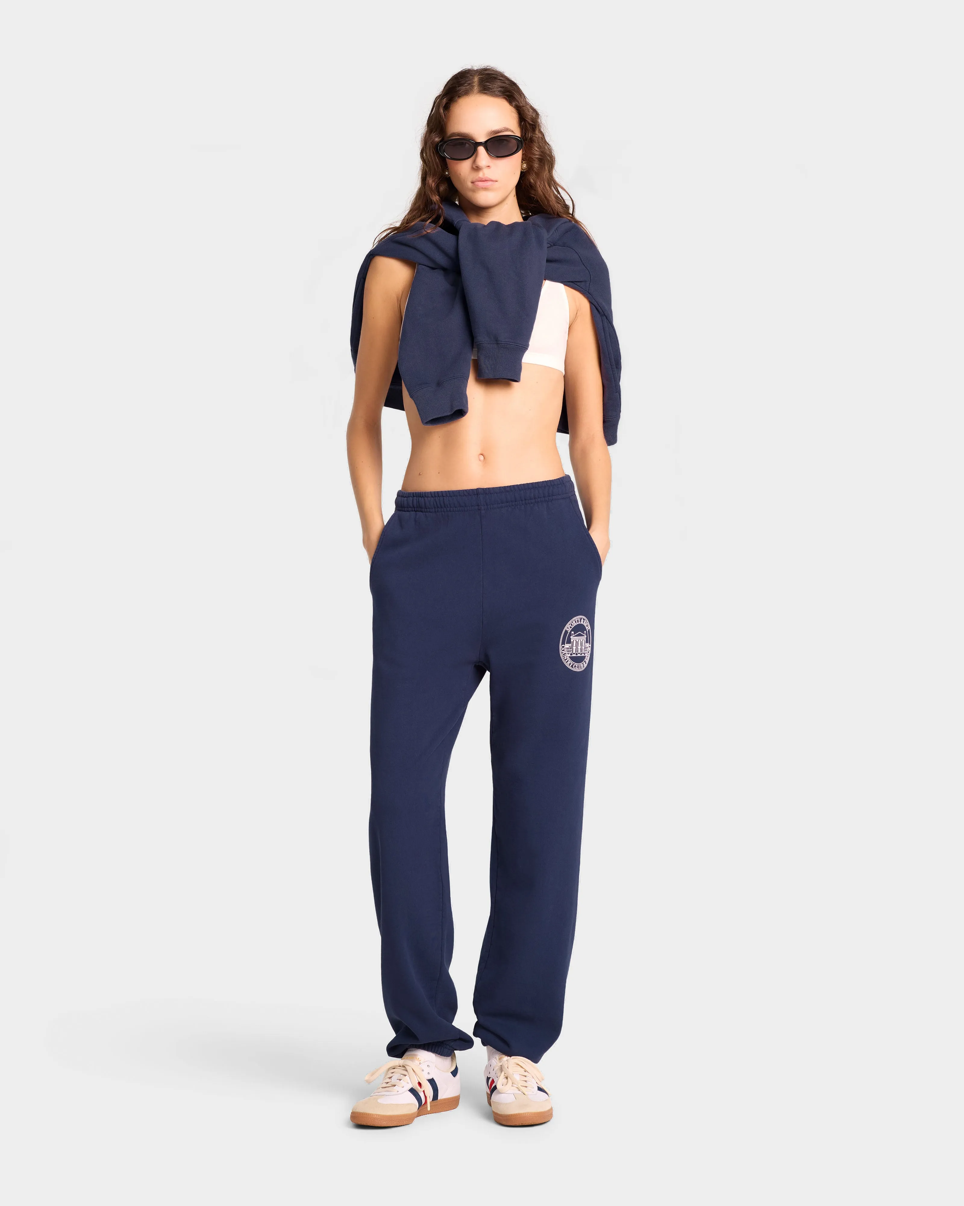 Vendome Resort Sweatpant - Navy/White