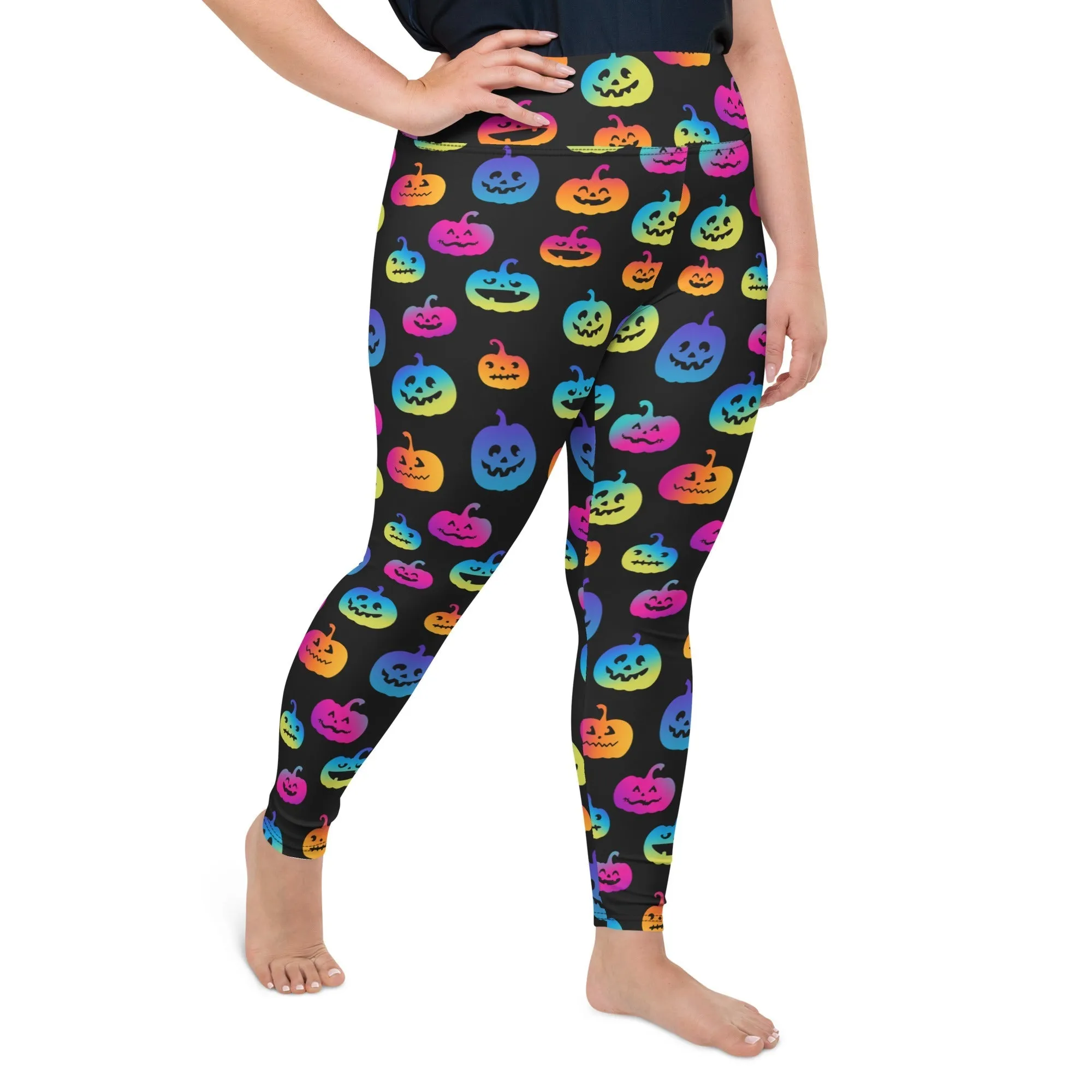 Vibrant Jack O'Lanterns Plus Size Leggings