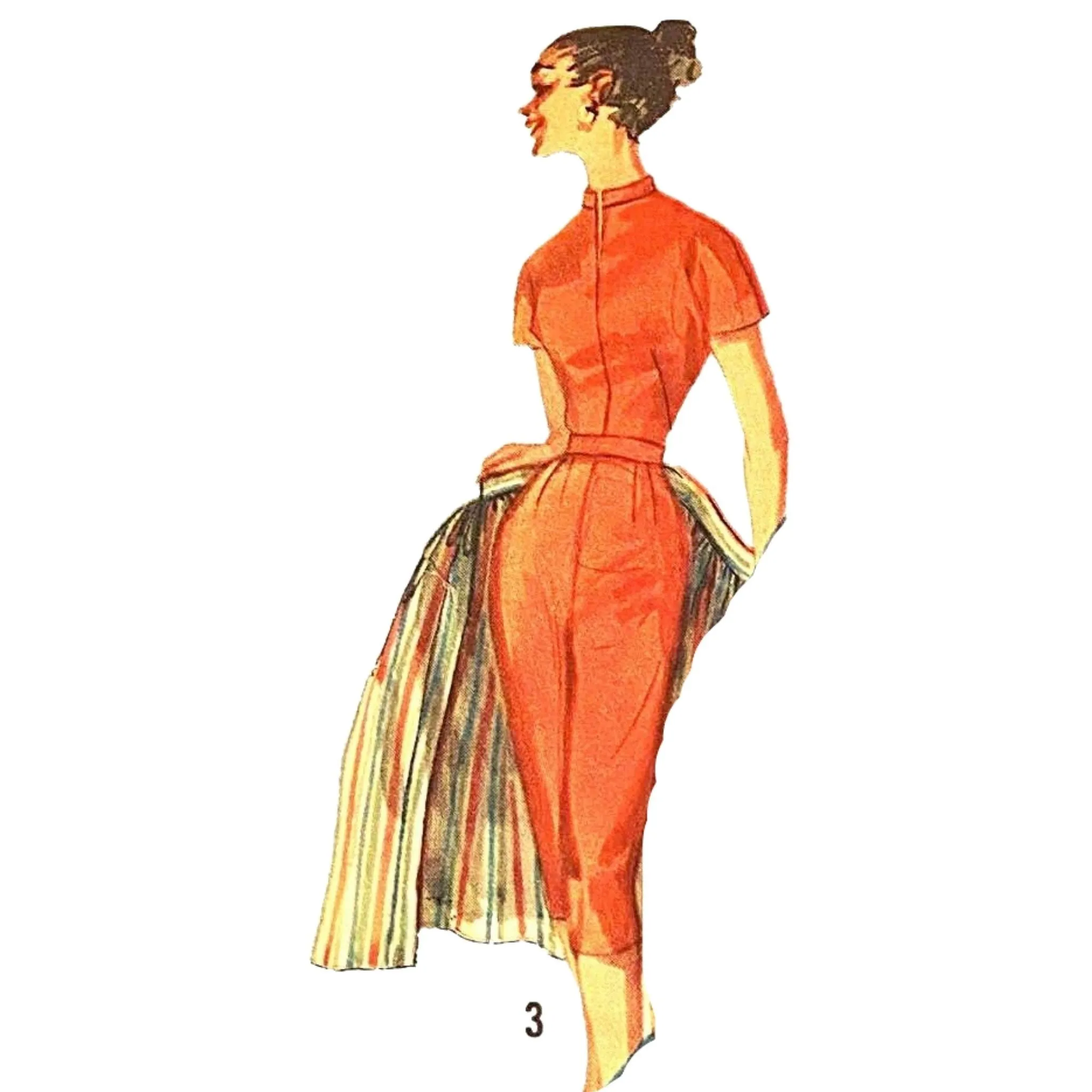 Vintage 1950s Sewing Pattern – Pants, Blouse & Over-skirt Set - Bust 34” (86.4cm)