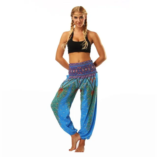 Vintage Printed Casual Boho Beach Summer Pants