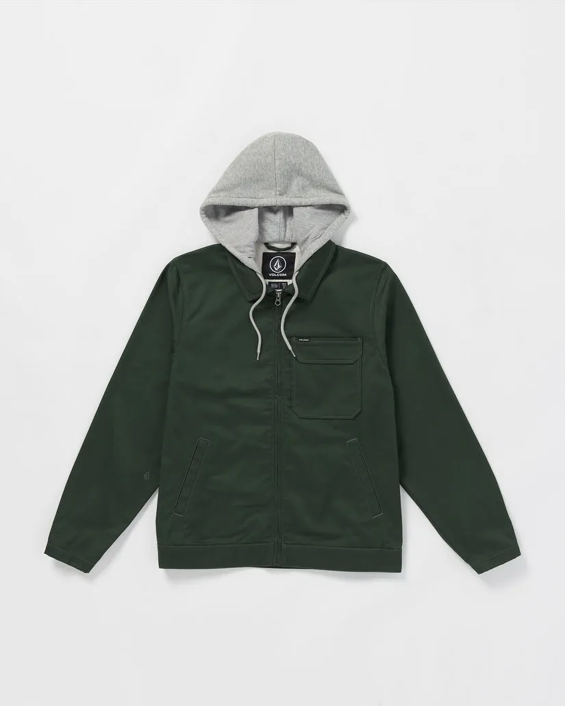 Volcom Korman Hooded Jacket-Dark Forest