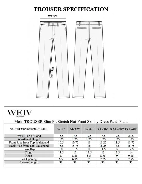 Weiv Mens Plaid Trouser Pants - Dark Brown