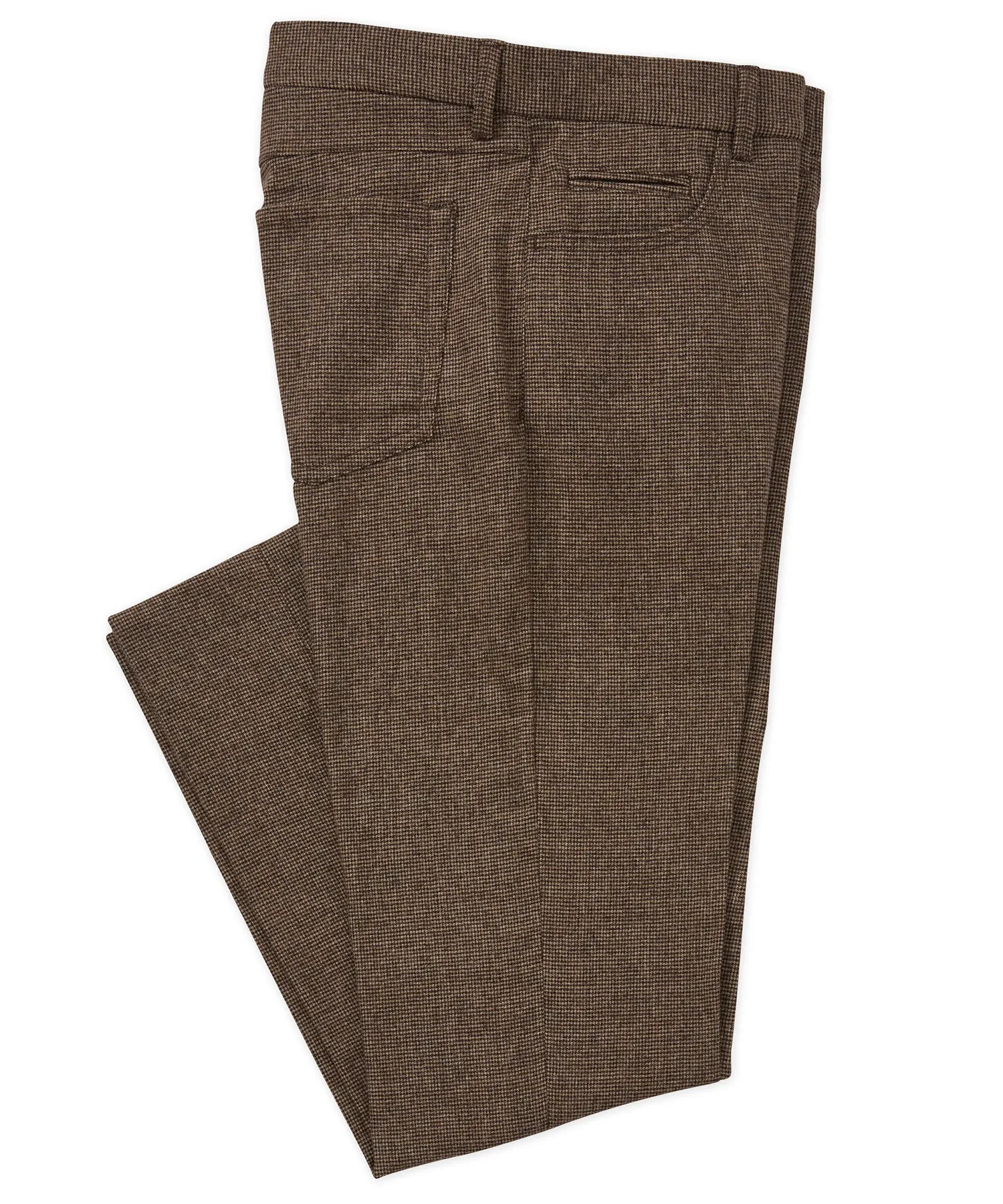 Westport Black 5-Pocket Brushed Houndstooth Pant