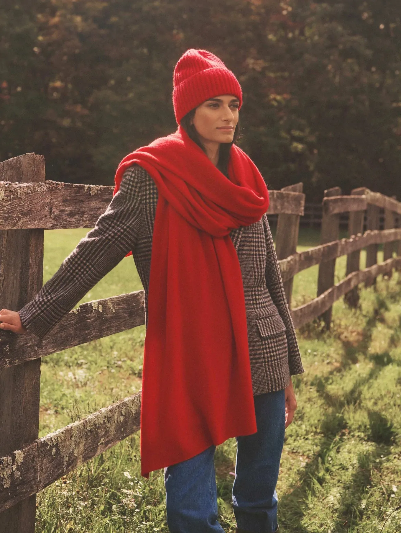 White & Warren Cashmere Travel Wrap