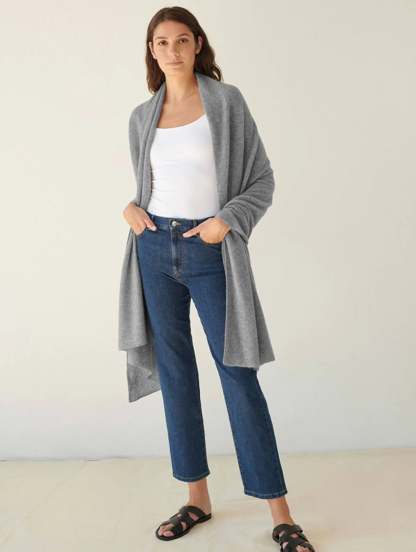 White & Warren Cashmere Travel Wrap